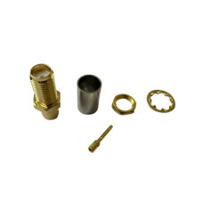 ВЧ коаксіальний роз'єм SMA-C-KY4, Female мама, під обтиск, для кабелю RG59