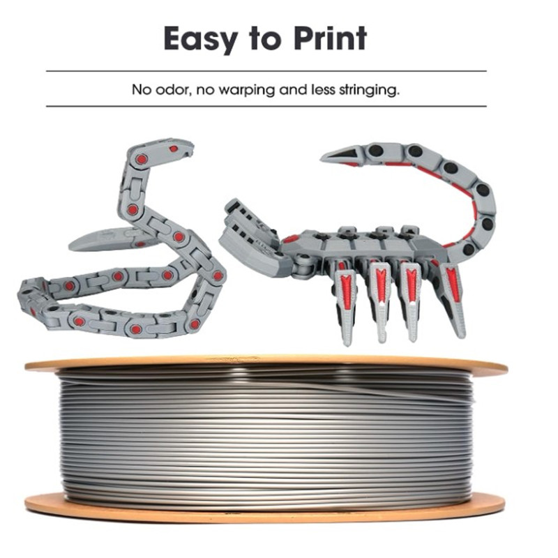 Нитка ( пластик ) eSUN PLA Basic 1,75 мм для 3D принтера Filament, 1 кг, червона