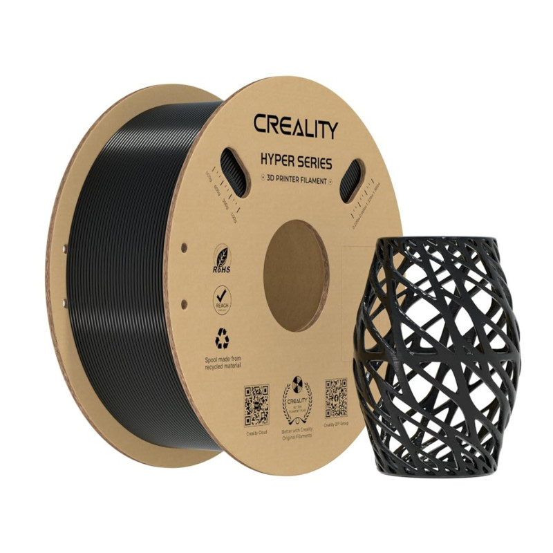 Нить (пластик) Creality PETG Hyper Filament, 1,75 мм, 1 кг, черный