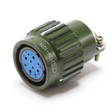 Военный разъем Y2M-10TK-F на провод - IP62 / 10 конт / байонет / мама