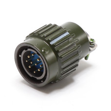 Військовий роз'єм Y2M-10TJ-M на дріт - IP62 / 10 конт / байонет / тато