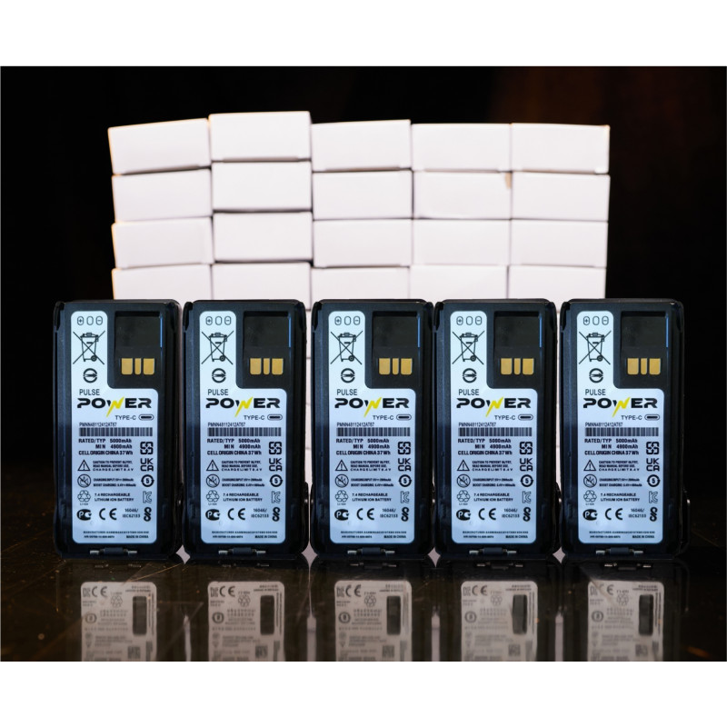 Акумулятори для рації Motorola на 5000 mAh з Type-c роз'ємом для R7a, R7 NKP, R7 FKP, CP250, PR400, Pulse Power 5 шт