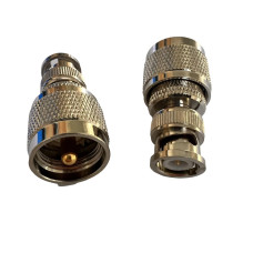 ВЧ переходник UHF (PL-259) Male папа – BNC Male папа UHF/BNC-JJ