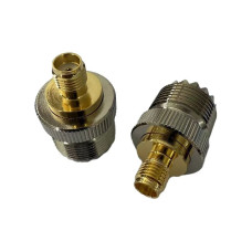 ВЧ коаксіальний перехідник UHF Female мама – SMA Female мама ВЧ коаксіальний перехідник UHF Female мама – SMA Female мама