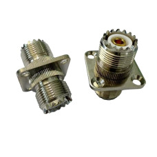 ВЧ перехідник UHF (SO-239) Female мама – UHF (SO-239) Female мама UHF-KKF, фланцевий