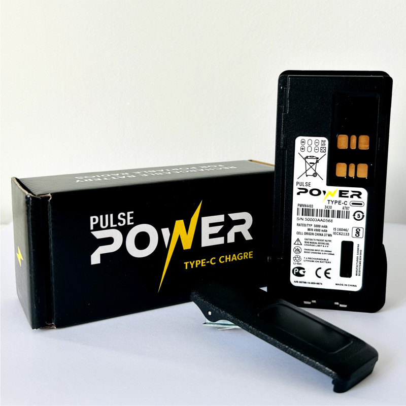 Акумулятор на 5000 mAh для рації Motorola DP4401e, DP4400e, DP4601e, DP4600e, DP4801e, DP4800e. із Type-C