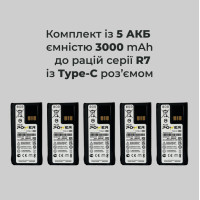 Комплект аккумуляторов на 3000 mAh с Type-c разъемом для Моторола R7, R7A – 5 шт. Комплект аккумуляторов на 3000 mAh с Type-c разъемом для Моторола R7, R7A – 5 шт.