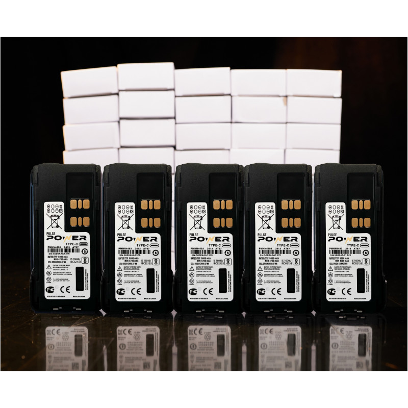 Акумулятор для рації Motorola на 5000 mAh з Type-C, сумісний з Моторола DP4400e, DP4600e, DP4800e, комплект 5 шт.