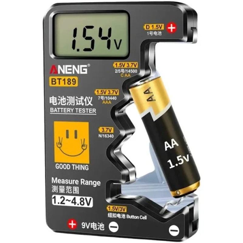 Тестер для аккумуляторов и батареек ANENG BT189