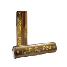 Акумулятор без захисту VapCell 18650 P30 3000 mAh. Високострумовий 20А (35А).