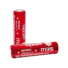 Аккумулятор с защитой 18650 VapCell M35 с высокой емкостью 3500 mAh, 3,7В и токоотдачей 10А (25А) Аккумулятор с защитой 18650 VapCell M35 с высокой емкостью 3500 mAh, 3,7В и токоотдачей 10А (25А)