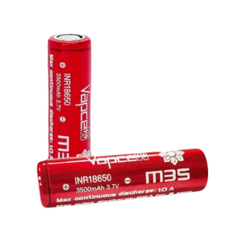 Акумулятор із захистом 18650 VapCell M35 з високою ємністю 3500 mAh, 3,7В, та струмовіддачею 10А (25А)