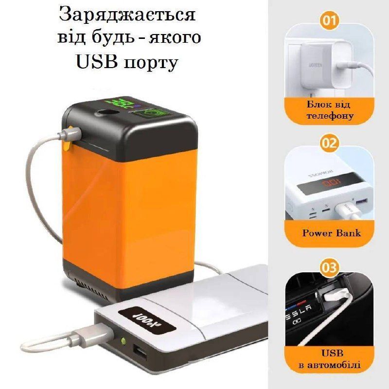 Душ походный переносной 4800 mAh, для путешествий, кемпинга. Автономный компактный душ со встроенным аккамулятором