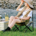 Крісло URBANWAVE для відпочинку на природі, кемпінгу. Стягувальний тип, крісло-місяць, легке збирання, вантажопідйомність 120 кг містить чохол
