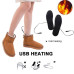 Устілки для взуття з підігрівом універсальні чорні теплі устілки термоустілки c usb