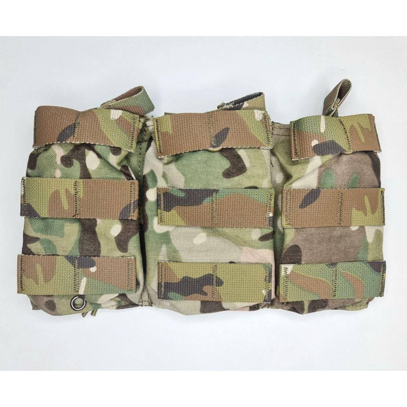 Тройной подсумок IDOGEAR Triple Mag Pouch 5.56mm MOLLE, Multiсam, Nylon 3547