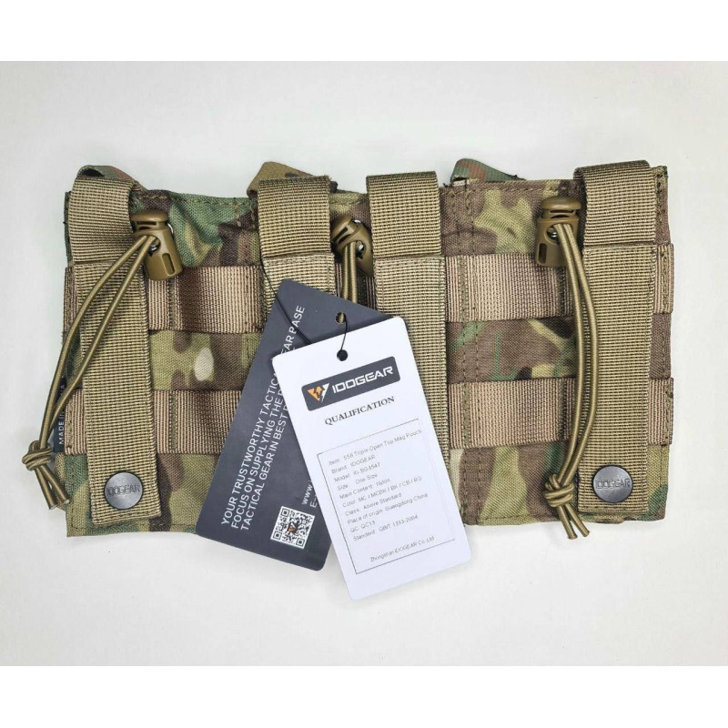 Тройной подсумок IDOGEAR Triple Mag Pouch 5.56mm MOLLE, Multiсam, Nylon 3547