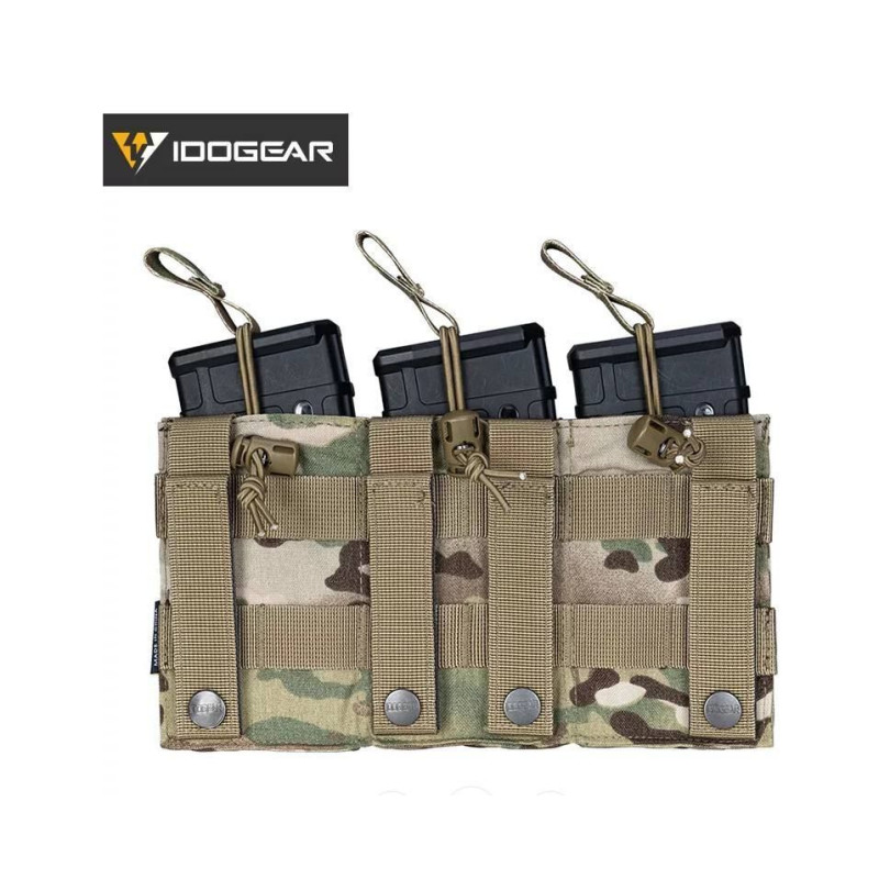 Тройной подсумок IDOGEAR Triple Mag Pouch 5.56mm MOLLE, Multiсam, Nylon 3547