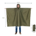 Тактичний дощовик пончо, Зелений / Плащ-намет водонепроникний / Накидка-плащ від дощу