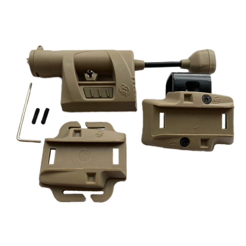 Фонарик к шлему WNE05006 Хаки на шлем Charge Mpls с красним цветом