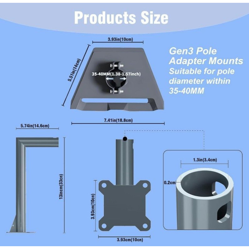 Комплект для встановлення Starlink Gen 3 на поверхню