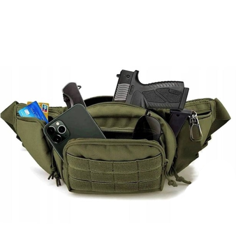Сумка тактична на пояс з кобурою олива