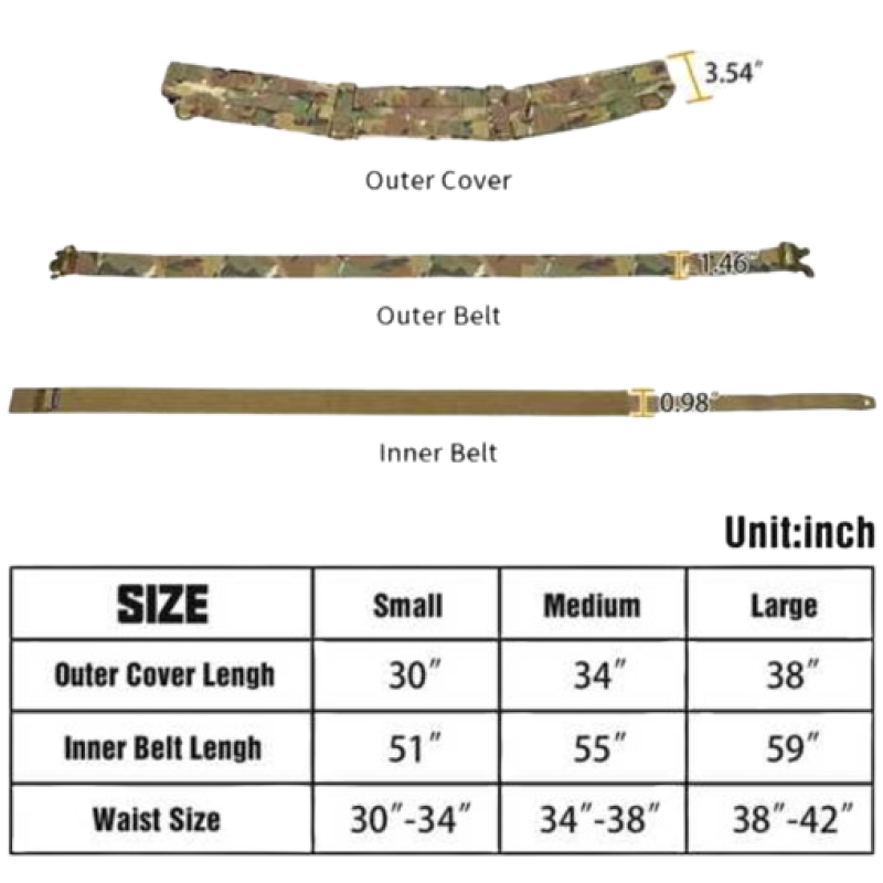Розвантажувальний ремінь (IG-BT3424-МС) РПС IDOGEAR Tactical MOLLE Belt S