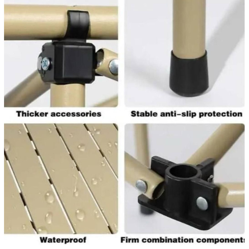 Легкий, алюминиевый складной стол для кемпинга, вечеринки, пикника. Туристический раскладной стол в чехле 53x51x50 см