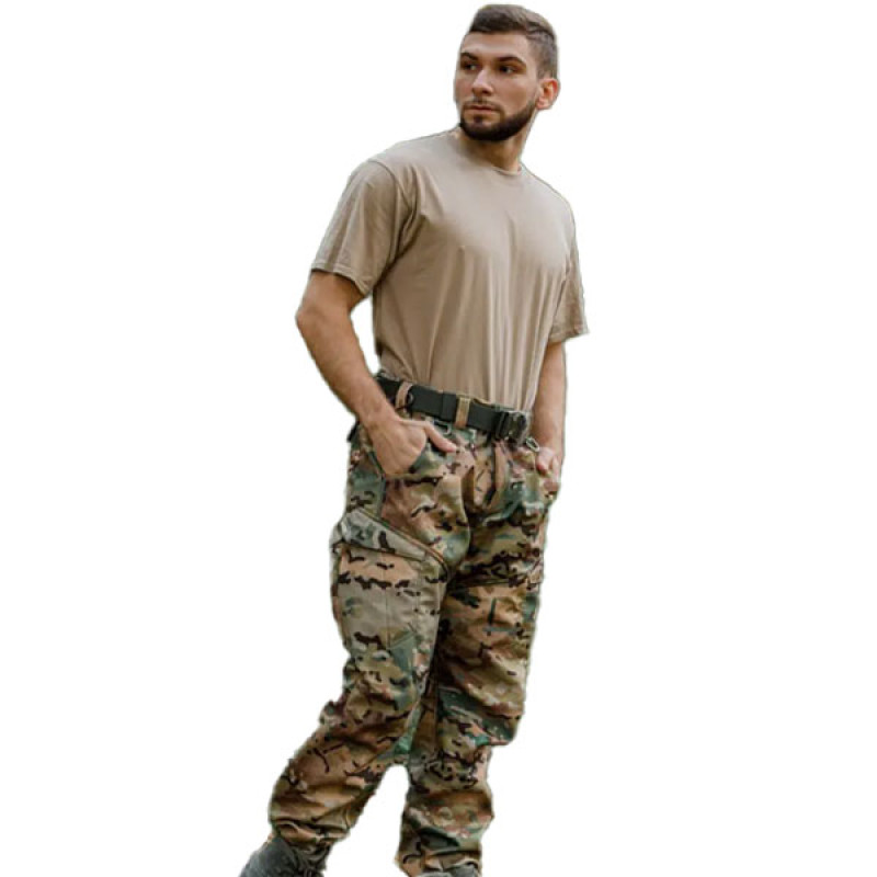 Тактические штаны SMILO cargo Softshell Multicam