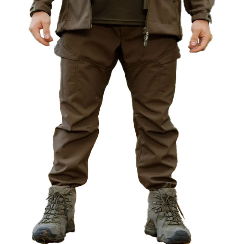 Тактические штаны SMILO cargo Softshell Olive