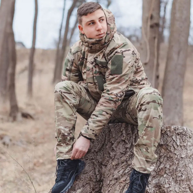 Зимова куртка SMILO softshell omni heat Multicam
