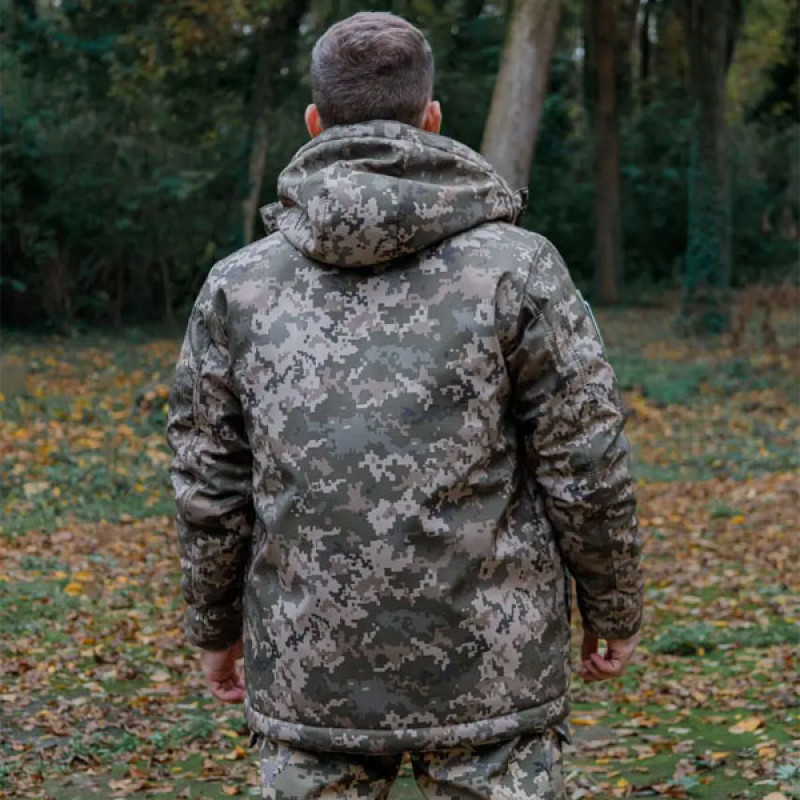 Зимова куртка SMILO softshell omni heat pixel