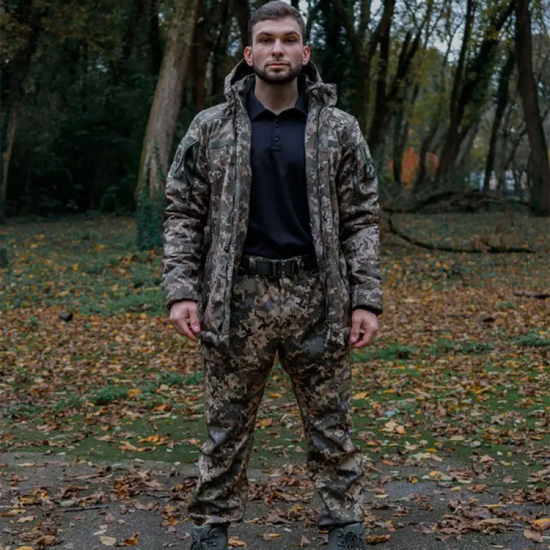 Зимняя куртка SMILO softshell omni heat pixel