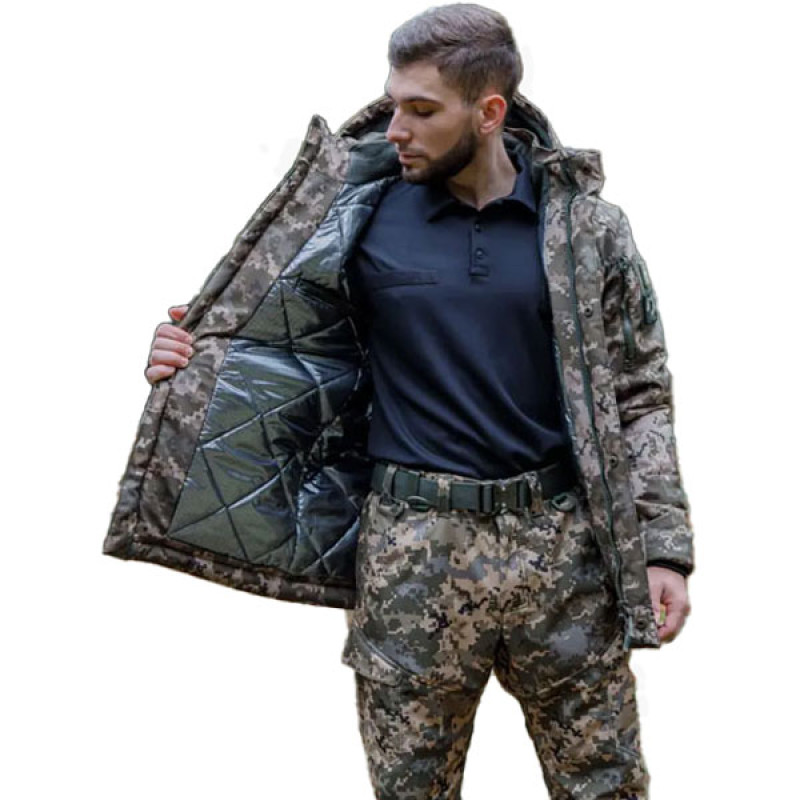 Зимова куртка SMILO softshell omni heat pixel