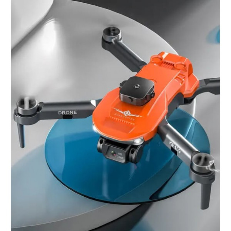 Квадрокоптер KF109 с GPS, датчик помех, камера 4K и HD, моторы БК, время полета до 15 мин, радиус действия до 100 м + кейс. orange