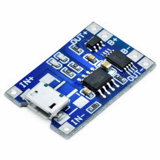 Зарядное устройство для LiIo аккумуляторов TP4056 (с защитой) для ремонта, сборки и обслуживания электроники