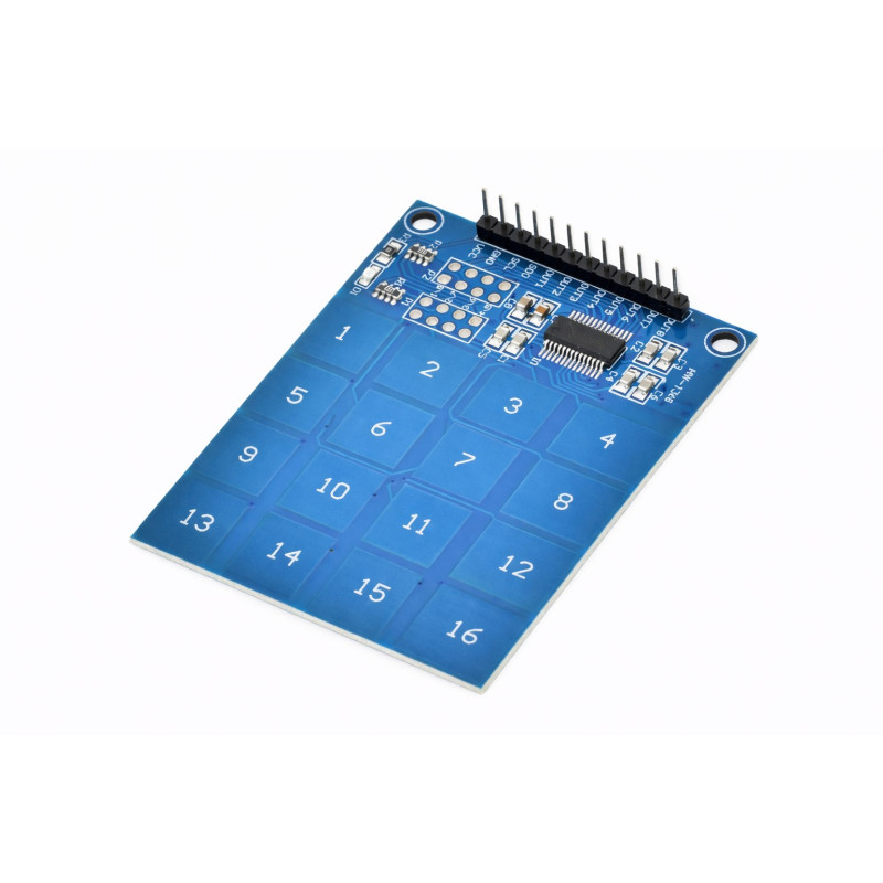 Модуль Сенсорна ємнісна клавіатура 4x4 (16 клавіш) на чіпі TTP229 для Arduino (датчик, плата розширення) для DIY проєктів та навчання