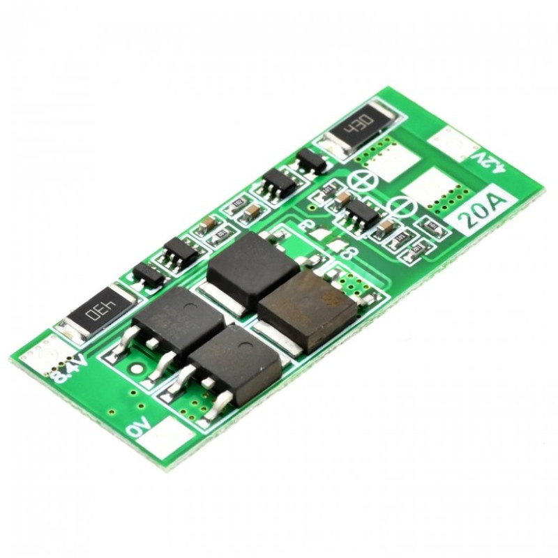 Контролер (балансир) заряду/розряду LiIo батарей BMS 2S 20A для ремонту, складання та обслуговування електроніки