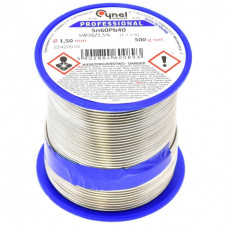 Припій LC60-1.50/0.5 (олов'яно-свинцевий сплав, solder wire) для ручної та монтажної пайки електроніки Припій LC60-1.50/0.5 (олов'яно-свинцевий сплав, solder wire) для ручної та монтажної пайки електроніки