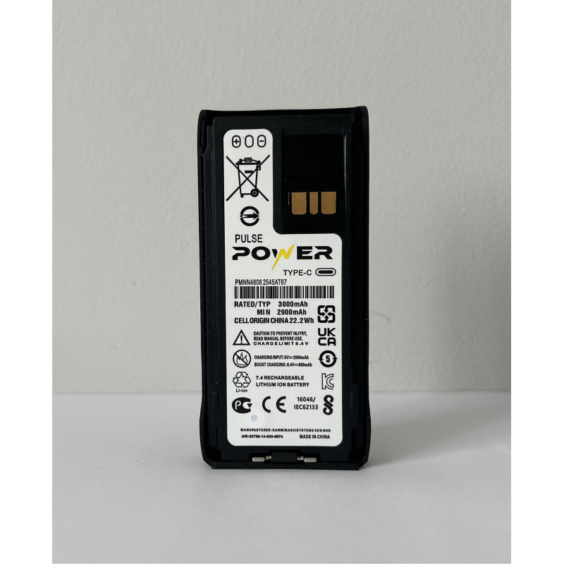 Акумулятор для рації Motorola на 3000 mAh з Type-c роз'ємом для Моторола R7, R7A