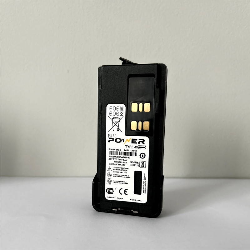 Аккумулятор 5000 mAh пыле- и влагостойкий IP67 с Type-C для Motorola DP4400e/DP4600e/DP4800e