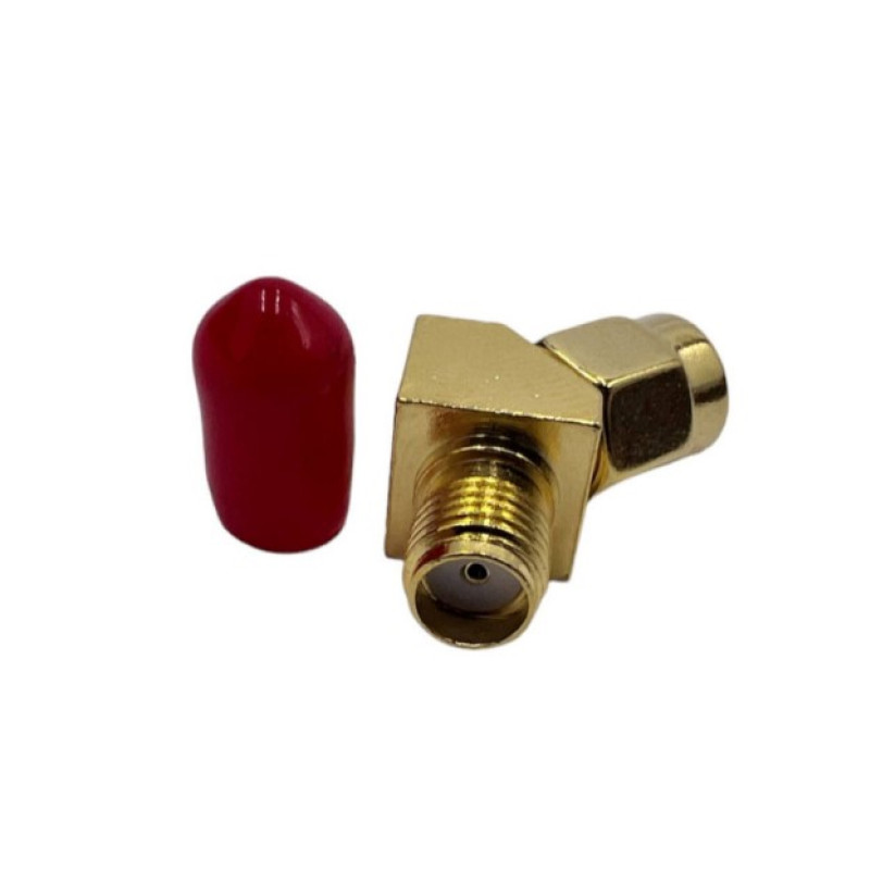 Переходник SMA-Male - SMA-Female 45°(коннектор папа - мама) угловой