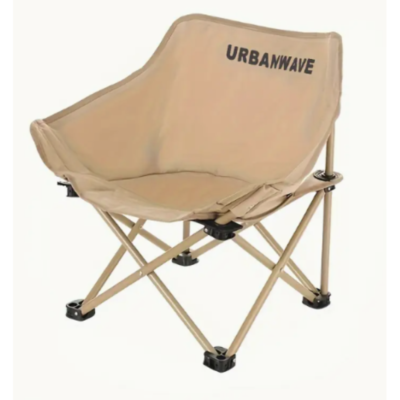Кресло URBANWAVE для отдыха на природе, кемпинга. Стяжной тип, кресло-месяц, легкая сборка, грузоподъемность 120 кг содержит чехол