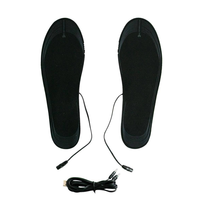 Устілки для взуття з підігрівом універсальні чорні теплі устілки термоустілки c usb