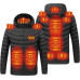Куртка з підігрівом від PowerBank Dual control 11 zones чорний розмір XXXL