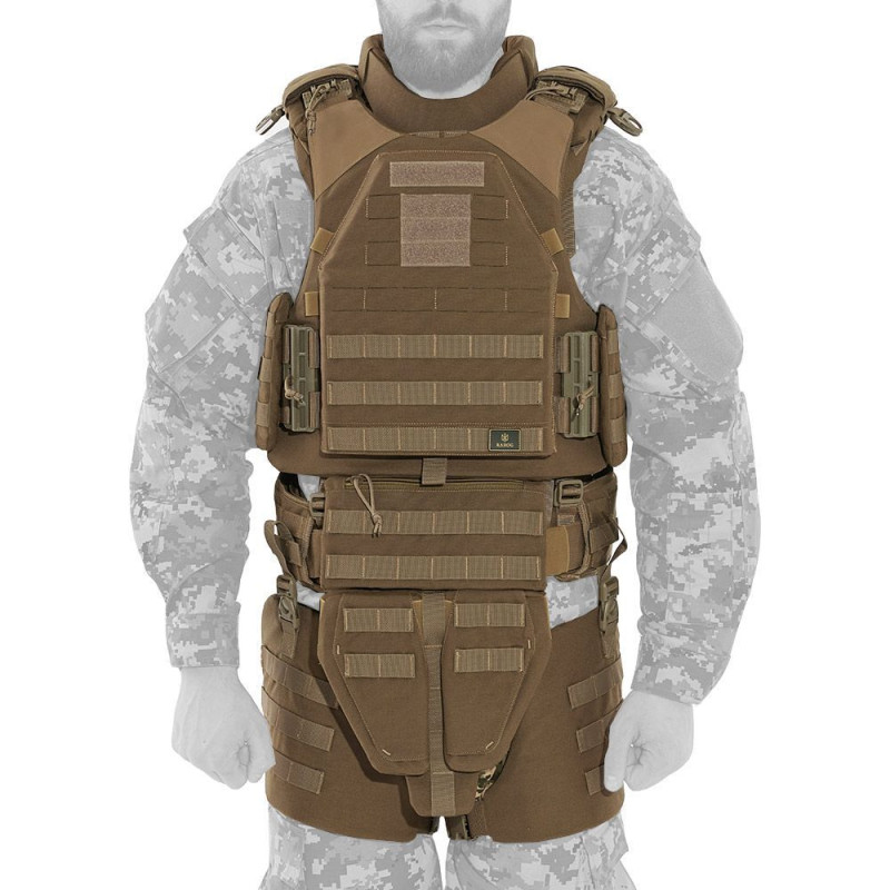 Модульний бронежилет Plastoon XM kit 6, coyote, М, 4 light ДСТУ, 1 клас ДСТУ