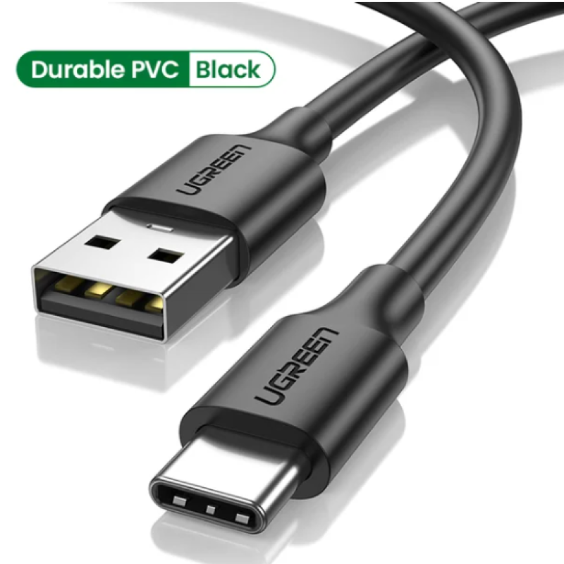 Кабель USB A - Type C Durable PVC 3A Black 0,5 м