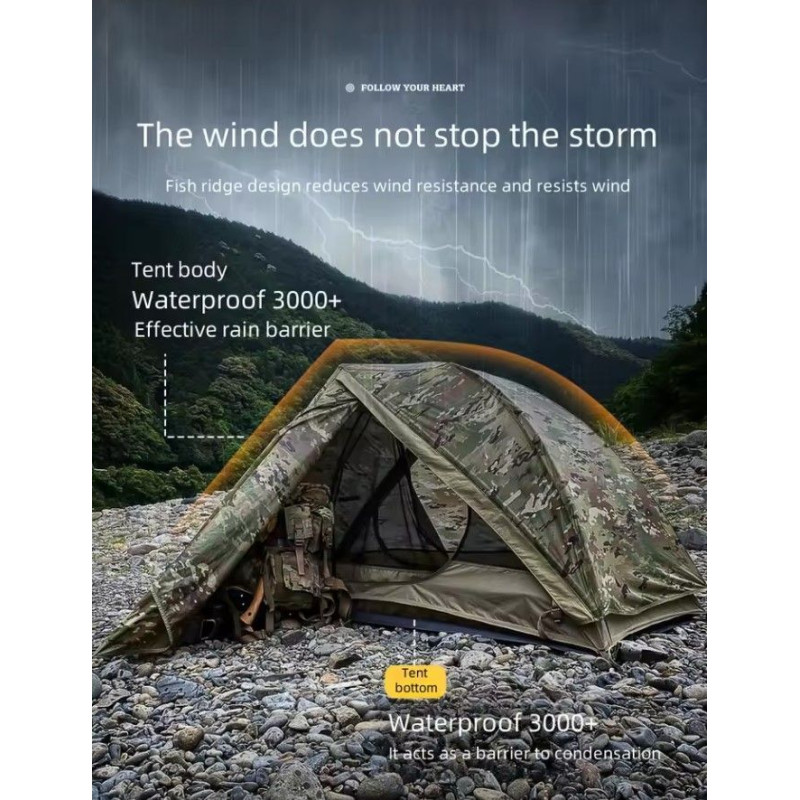 Ультралегкая водонепроницаемая двухместная палатка