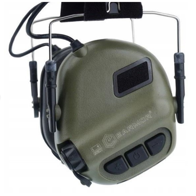 Навушники активні тактичні для стрільби EARMOR M31 Foliage Green
