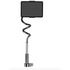 ГНУЧКИЙ ТРИМАЧ ДЛЯ ТЕЛЕФОНУ ПЛАНШЕТУ З ПРИЩІПКОЮ 120 см ЧОРНИЙ